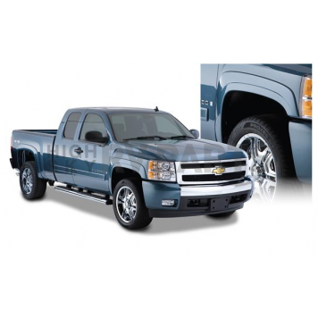 Bushwacker Fender Flare - Black Dura-Flex 2000 ABS Smooth Plastic Matte Set Of 4 - 40941-02