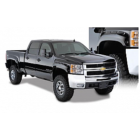 Bushwacker Fender Flare - Black Dura-Flex 2000 ABS Smooth Plastic Matte Set Of 4 - 40942-02