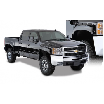Bushwacker Fender Flare - Black Dura-Flex 2000 ABS Smooth Plastic Matte Set Of 4 - 40942-02
