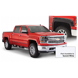 Bushwacker Fender Flare - Summit White - Vehicle Color Code GAZ Dura-Flex 2000 ABS Smooth Plastic Matte Set Of 4 - 40957-14