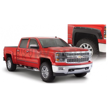 Bushwacker Fender Flare - Black Dura-Flex 2000 ABS Smooth Plastic Matte Set Of 4 - 40959-02