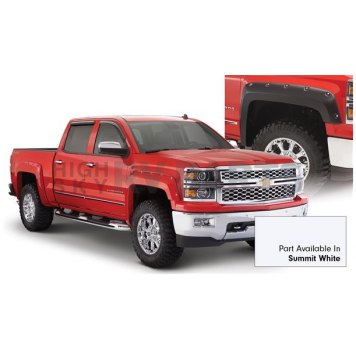 Bushwacker Fender Flare - Summit White - Vehicle Color Code GAZ Dura-Flex 2000 ABS Smooth Plastic Matte Set Of 4 - 40959-14