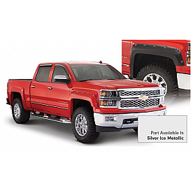Bushwacker Fender Flare - Silver Ice - Vehicle Color Code GAN Dura-Flex 2000 ABS Smooth Plastic Matte Set Of 4 - 40959-54