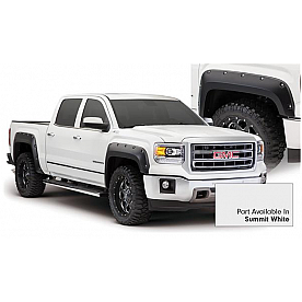 Bushwacker Fender Flare - Summit White - Vehicle Color Code GAZ Dura-Flex 2000 ABS Smooth Plastic Matte Set Of 4 - 40960-14
