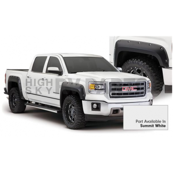 Bushwacker Fender Flare - Summit White - Vehicle Color Code GAZ Dura-Flex 2000 ABS Smooth Plastic Matte Set Of 4 - 40960-14