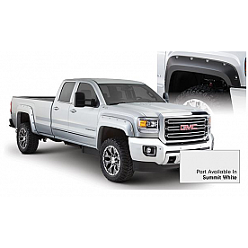 Bushwacker Fender Flare - Summit White - Vehicle Color Code GAZ Dura-Flex 2000 ABS Smooth Plastic Matte Set Of 4 - 40967-14