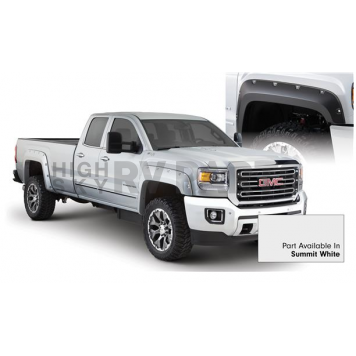 Bushwacker Fender Flare - Summit White - Vehicle Color Code GAZ Dura-Flex 2000 ABS Smooth Plastic Matte Set Of 4 - 40967-14