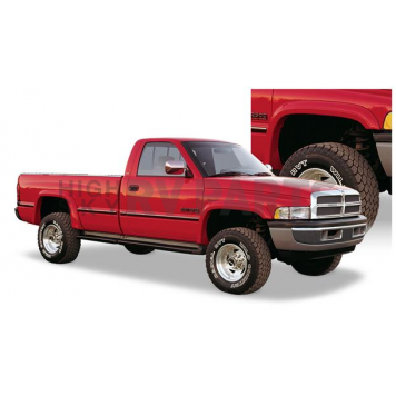 Bushwacker Fender Flare - Black Dura-Flex 2000 ABS Smooth Plastic Matte Set Of 4 - 50902-11