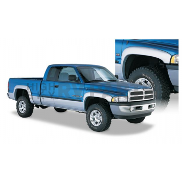 Bushwacker Fender Flare - Black Dura-Flex 2000 ABS Smooth Plastic Matte Set Of 4 - 50903-02