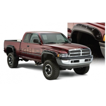 Bushwacker Fender Flare - Black Dura-Flex 2000 ABS Smooth Plastic Matte Set Of 4 - 50908-02