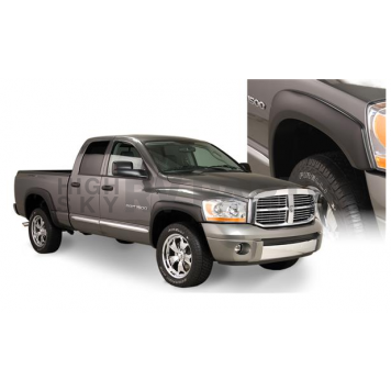 Bushwacker Fender Flare - Black Dura-Flex 2000 ABS Smooth Plastic Matte Set Of 4 - 50909-02