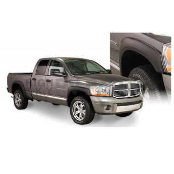 Bushwacker Fender Flare - Black Dura-Flex 2000 ABS Smooth Plastic Matte Set Of 4 - 50910-02