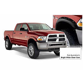 Bushwacker Fender Flare - Bright White - Vehicle Color Code PW7 Dura-Flex 2000 ABS Smooth Plastic Matte Set Of 4 - 50919-15