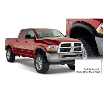 Bushwacker Fender Flare - Bright White - Vehicle Color Code PW7 Dura-Flex 2000 ABS Smooth Plastic Matte Set Of 4 - 50919-15