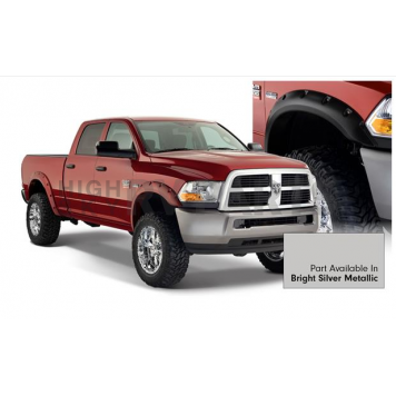 Bushwacker Fender Flare - Bright Silver - Vehicle Color Code PS2 Dura-Flex 2000 ABS Smooth Plastic Matte Set Of 4 - 50919-55
