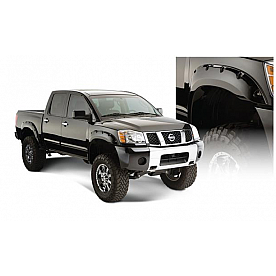 Bushwacker Fender Flare - Black Dura-Flex 2000 ABS Smooth Plastic Matte Set Of 2 - 70013-02