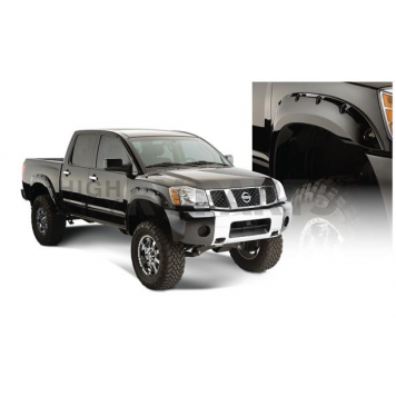 Bushwacker Fender Flare - Black Dura-Flex 2000 ABS Smooth Plastic Matte Set Of 2 - 70013-02