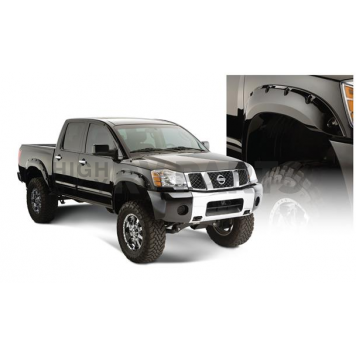 Bushwacker Fender Flare - Black Dura-Flex 2000 ABS Smooth Plastic Matte Set Of 4 - 70907-02