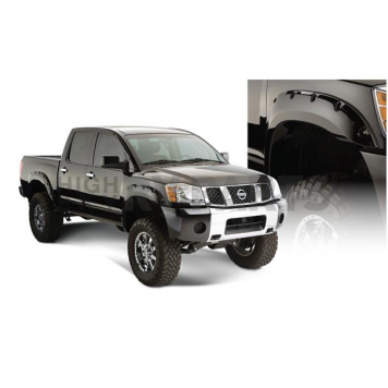 Bushwacker Fender Flare - Black Dura-Flex 2000 ABS Smooth Plastic Matte Set Of 4 - 70908-02