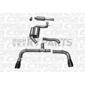 Corsa Performance Exhaust Sport Cat Back System - 14834BLK