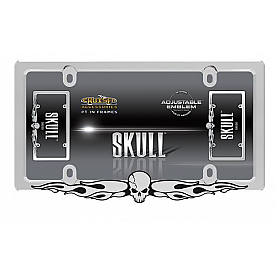 Cruiser License Plate Frame - Skull Die Cast Zinc - 58530