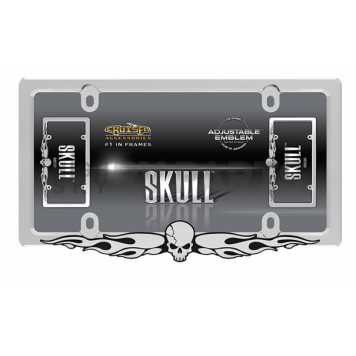 Cruiser License Plate Frame - Skull Die Cast Zinc - 58530