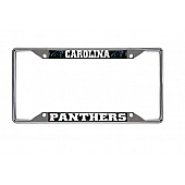 Fan Mat License Plate Frame - NFL Carolina Panthers Logo Metal - 21368