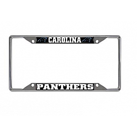Fan Mat License Plate Frame - NFL Carolina Panthers Logo Metal - 21368