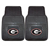 Fan Mat Floor Mat - Universal Fit Black Vinyl Set of 2 - 8746