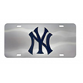 Fan Mat License Plate - MLB New York Yankees Logo Stainless Steel - 26879