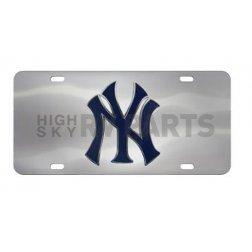 Fan Mat License Plate - MLB New York Yankees Logo Stainless Steel - 26879