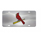 Fan Mat License Plate - MLB St Louis Cardinals Logo Stainless Steel - 26881