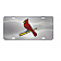 Fan Mat License Plate - MLB St Louis Cardinals Logo Stainless Steel - 26881