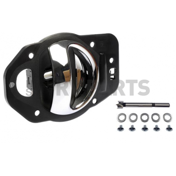 Help! By Dorman Interior Door Handle - Paddle Plastic Black Housing With Silver Lever Single - 80370-2