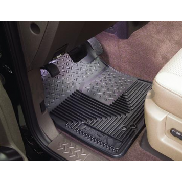 Husky Liner Floor Mat - Direct-Fit Black Rubber Set of 2 - 51231