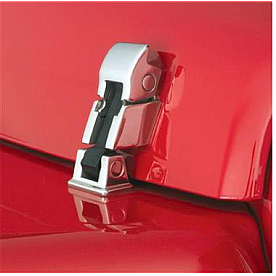 Rampage Hood Latch Polished Stainless Steel Silver Set Of 2 - 74334