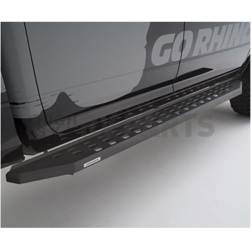 Go Rhino Running Board Black Textured Powder Coated Steel Stationary - 69036880PC-1