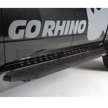 Go Rhino Running Board Black Steel Stationary - 69036880T-1