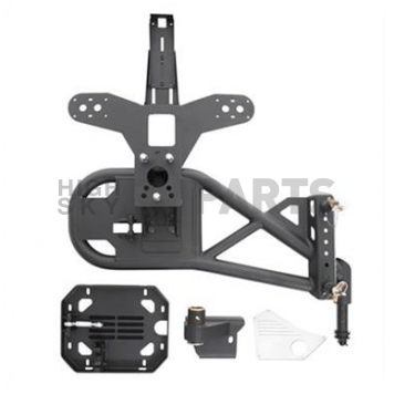 Smittybilt Spare Tire Carrier Rear Door Mount Steel Black - 76857LT