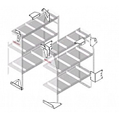 Weather Guard (Werner) Van Storage Shelf Mounting Bracket Steel White - 9751-3-01