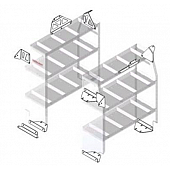 Weather Guard (Werner) Van Storage Shelf Mounting Bracket Steel White - 9752-3-01