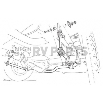 Roadmaster Inc 1-3/8 inch Rear Anti-Sway Bar Kit for Dodge B Series129-111