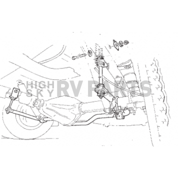 Roadmaster Inc 1 inch Rear Anti-Sway Bar Kit for Dodge B200/ 300 - 1129-107