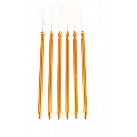 Camco Tent Peg - 12 inch Aluminum Rope Pull Style - Set of 6 - 51106