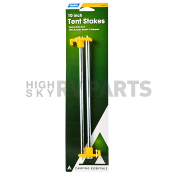 Camco Tent Peg - 10 inch T-Stopper Style - Pack of 2 - 51011