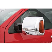 Putco Exterior Mirror Cover Driver And Passenger Side Silver ABS Plastic Set Of 2 - 400128