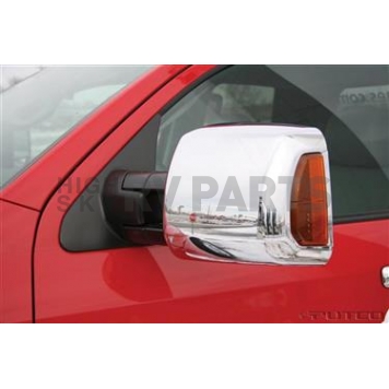 Putco Exterior Mirror Cover Driver And Passenger Side Silver ABS Plastic Set Of 2 - 400128