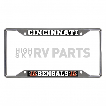 Fan Mat License Plate Frame - NFL Cincinnati Bengals Logo Metal - 21507