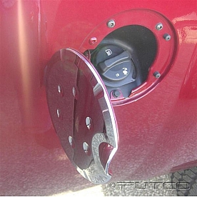 Putco Fuel Door Cover - Chrome Plated Silver ABS Plastic - 401989