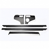 Rugged Ridge Body Protector Kit - Diamond Plated Thermoplastic Black - 1165150